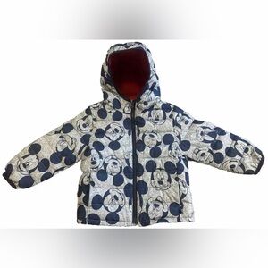 GAP Baby Disney Mickey Mouse Lightweight Puffer Jacket Coat Blue Gray Size 3